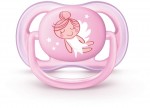 Соска-пустышка силиконовая, Avent (Авент) 1 шт SCF 545/10 ультра эйр ортодонтическая для девочек 0-6 мес